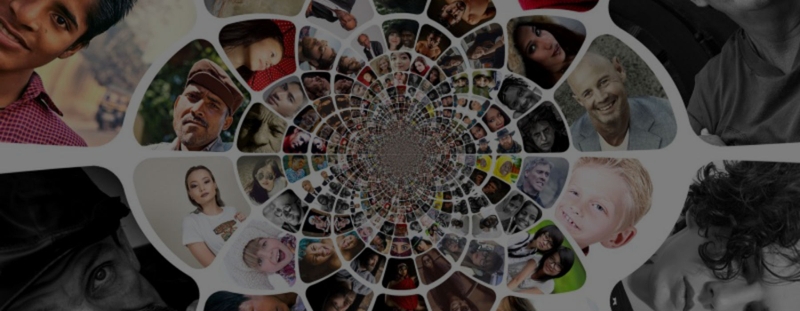 mosaic of diverse people
